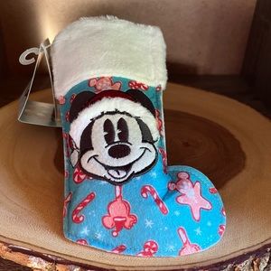 Disney Parks Mini Christmas Stocking Santa Mickey Mouse